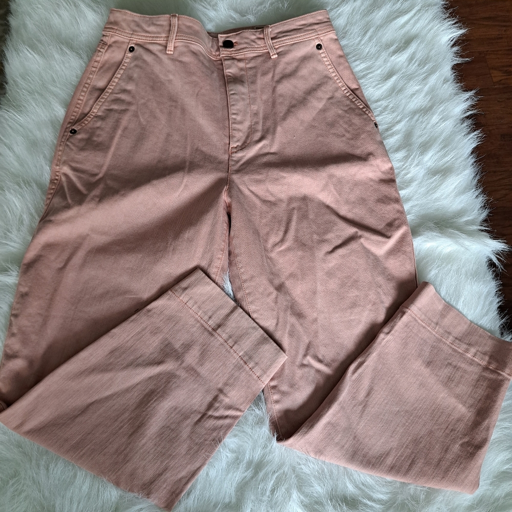 GAP Ladies Khakis High Rise Barrel Light Pink Pants